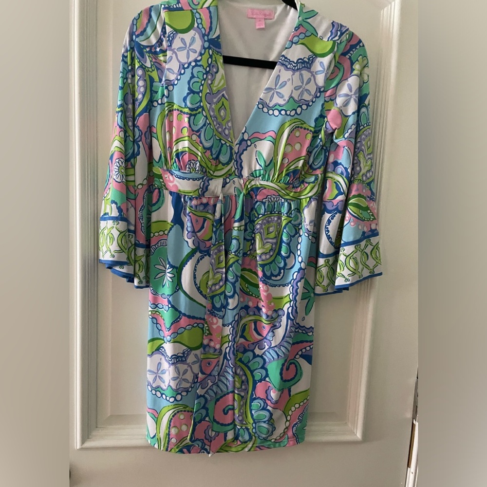 Lilly Pulitzer Tropez Tunic Conch Republic Women's Low V-Neck 97993 Sz XS
